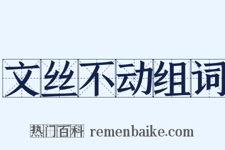 文丝不动组词是什么意思的图片